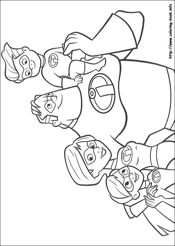 The Incredibles coloring picture